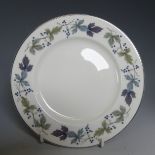 A Royal Doulton 'Burgundy' pattern part Dinner Service, comprising Dinner Plates, Tureens, etc. (a