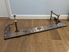 A rare Arts and Crafts Liberty & Co copper and brass Fender, copper curb with Art Nouveau hammered