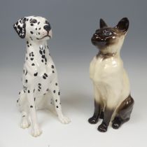 A large Beswick Pottery model of a Dalmation, model number 2271, factory marks to base, H 35 cm,