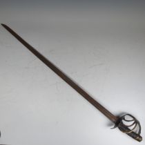 A French Napoleonic era Cuirassier Broadsword, blade 38'' and marked 'Mfture Imple du Klingenthal'