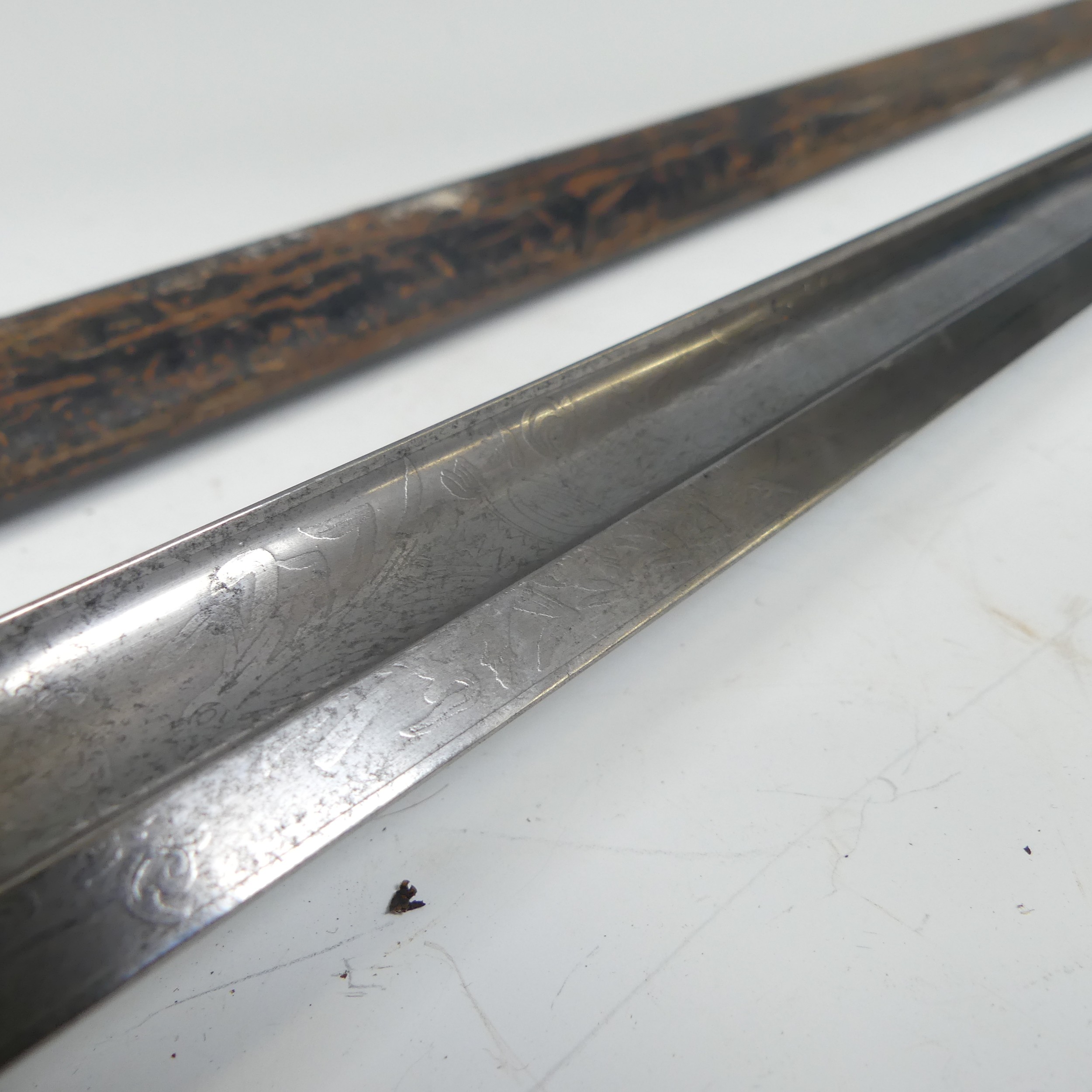 A Victorian possibly 1821 pattern light cavalry officer's Sword, 33 inch blade with makers mark ' - Image 7 of 10