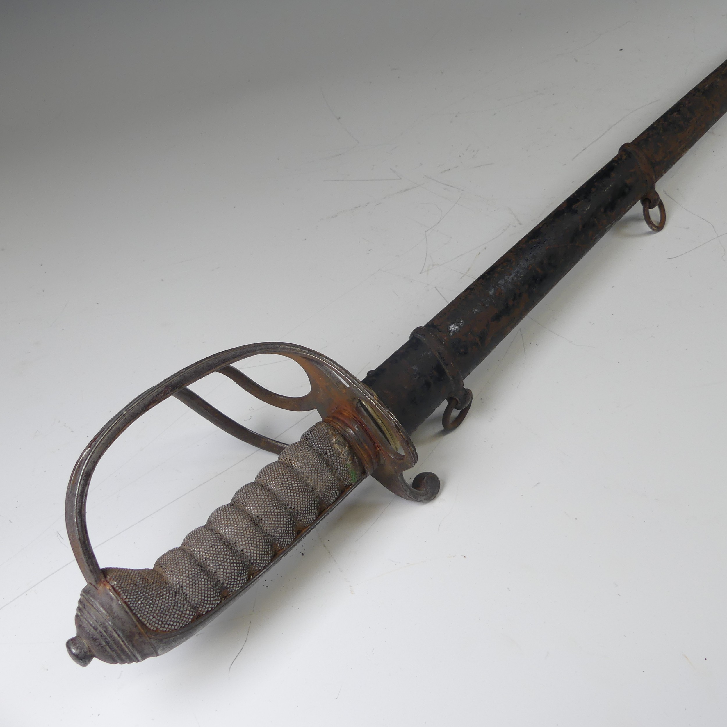 A Victorian possibly 1821 pattern light cavalry officer's Sword, 33 inch blade with makers mark ' - Image 4 of 10