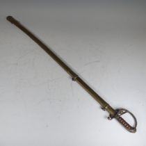 A British 1822 pattern East India Company Officer's Sword, guard with Lion Cartouche and with a