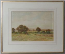 George Oyston (1861-1937), landscape, watercolour, signed, 25cm x 35cm, together with two