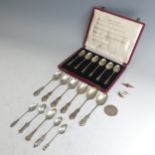 A cased set of six Elizabeth II 'Silver Hallmarks' Spoons, by Travis, Wilson & Co Ltd., hallmarked