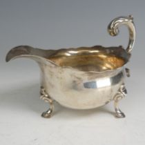 A George II silver Sauce Boat, probably by Fuller White, hallmarked London 1755, of traditional form