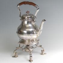 A George V silver Spirit Kettle, by Elkington & Co Ltd., hallmarked Birmingham 1929, of waisted