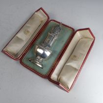 A cased George V silver Sugar Caster, by Goldsmiths & Silversmiths Co Ltd., hallmarked London, 1910,