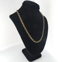 A 9ct yellow gold circular link Chain, 76cm long, approx. total weight 27.9g.