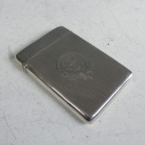 A late Victorian silver Card Case, by Minshull & Latimer, hallmarked Birmingham 1900, of rectangular