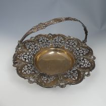 A Victorian silver Basket, by Hawkesworth, Eyre & Co., hallmarked Sheffield, 1846, of shaped circula