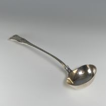 A Victorian silver Soup Ladle, by Chawner & Co., hallmarked London, 1848, King's pattern, 34cm long,