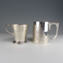 A Victorian silver Christening Mug, by Walker & Hall, hallmarked Sheffield, 1879, of circular form