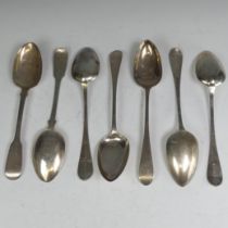 A set of five George IV silver Table Spoons, by William Eley I & William Fearn, hallmarked London,