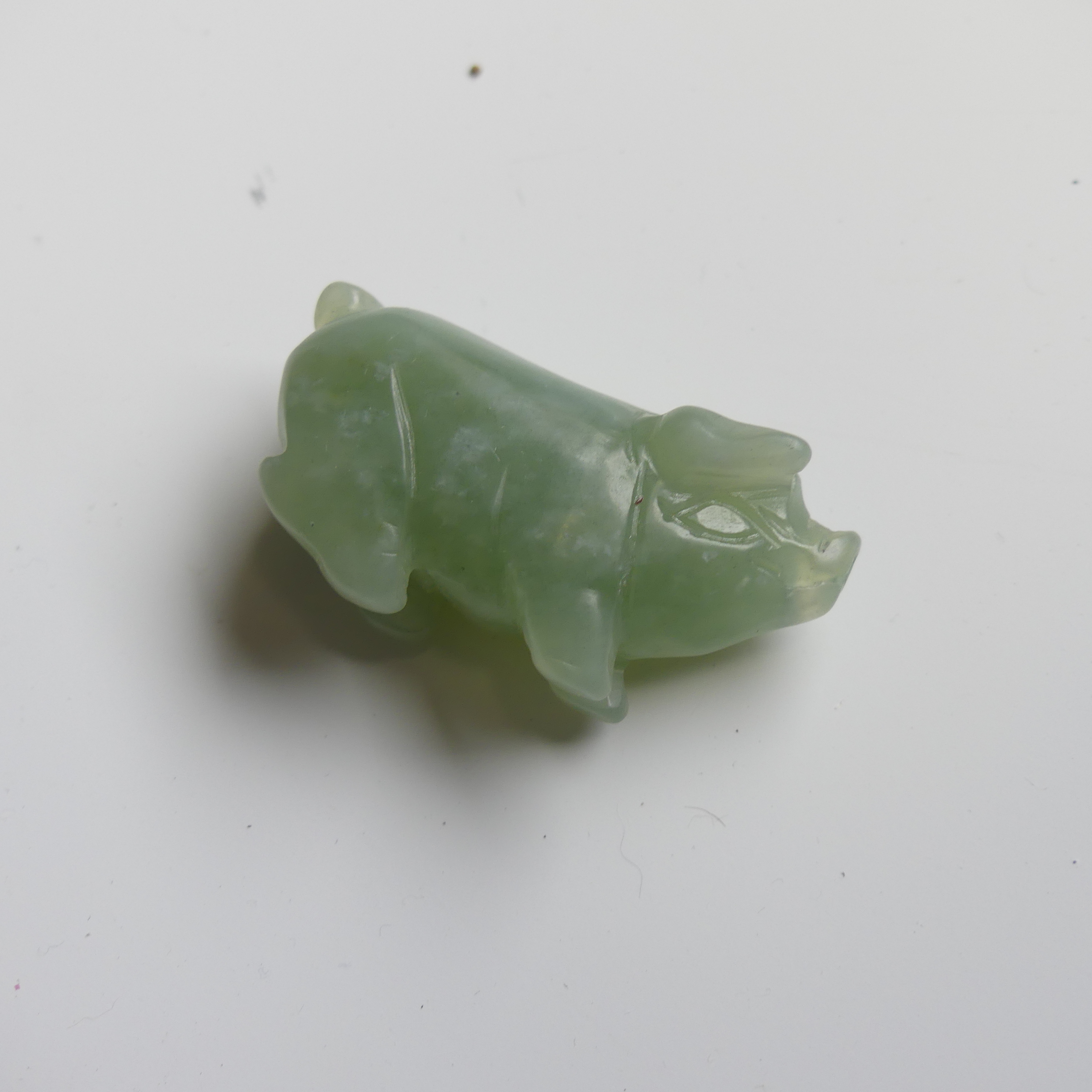 A small quantity of Chinese Jade, to comprise a Tiger Jade recumbent Dog, 8cm x 5cm, together with a - Image 12 of 26