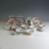 A 19thC Chinese famille rose porcelain Teabowl and Saucer, finely decorated in colourful enamels