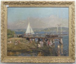 A. G. Horner (Mid-20th century), A Summers Day, Oslo, oil on board, signed and dated 1956 lower