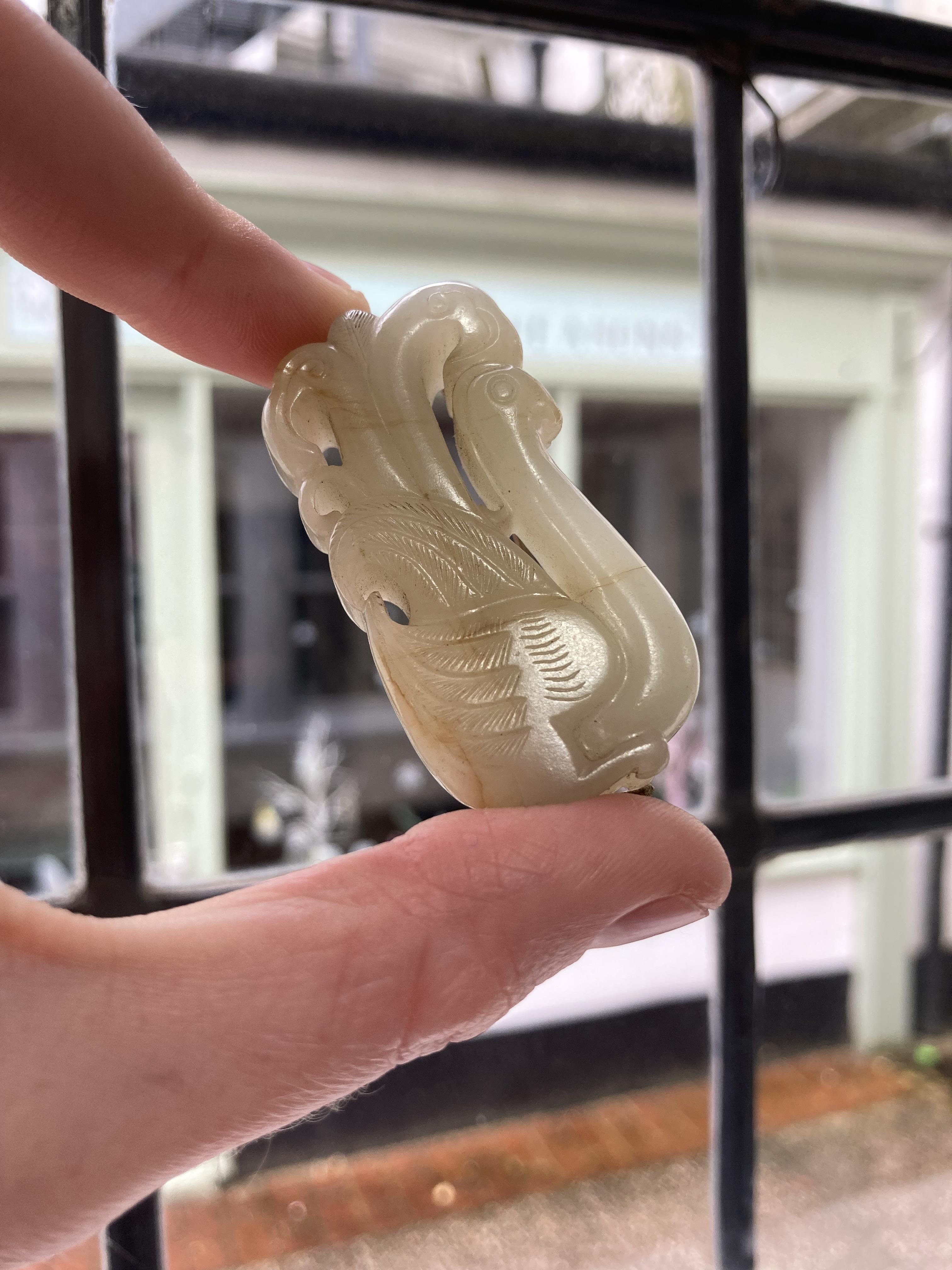 A small quantity of Chinese Jade, to comprise a Tiger Jade recumbent Dog, 8cm x 5cm, together with a - Image 9 of 26
