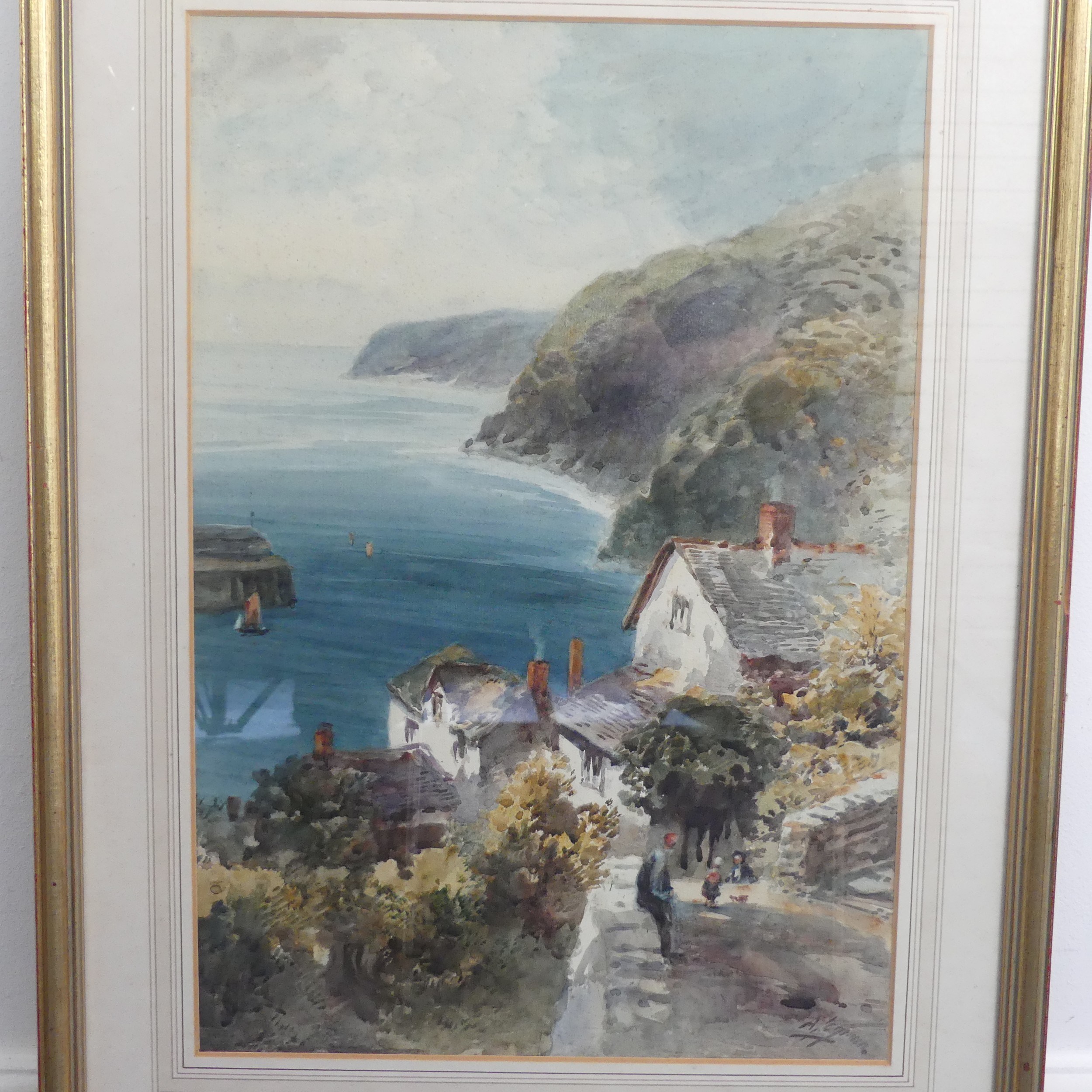 Alfred Leyman (British, 1856-1933), Clovelly, watercolour, signed lower right, 54cm x 37cm, framed - Image 2 of 4