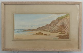 William F. Burchell (fl.1909-1937), No.1 Winter Sunshine at Newquay, oil on canvas board, signed