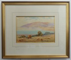 Alexander Caruthers Gould (1870-1948), View towards Minehead from Porlock Hill, watercolour, signed,