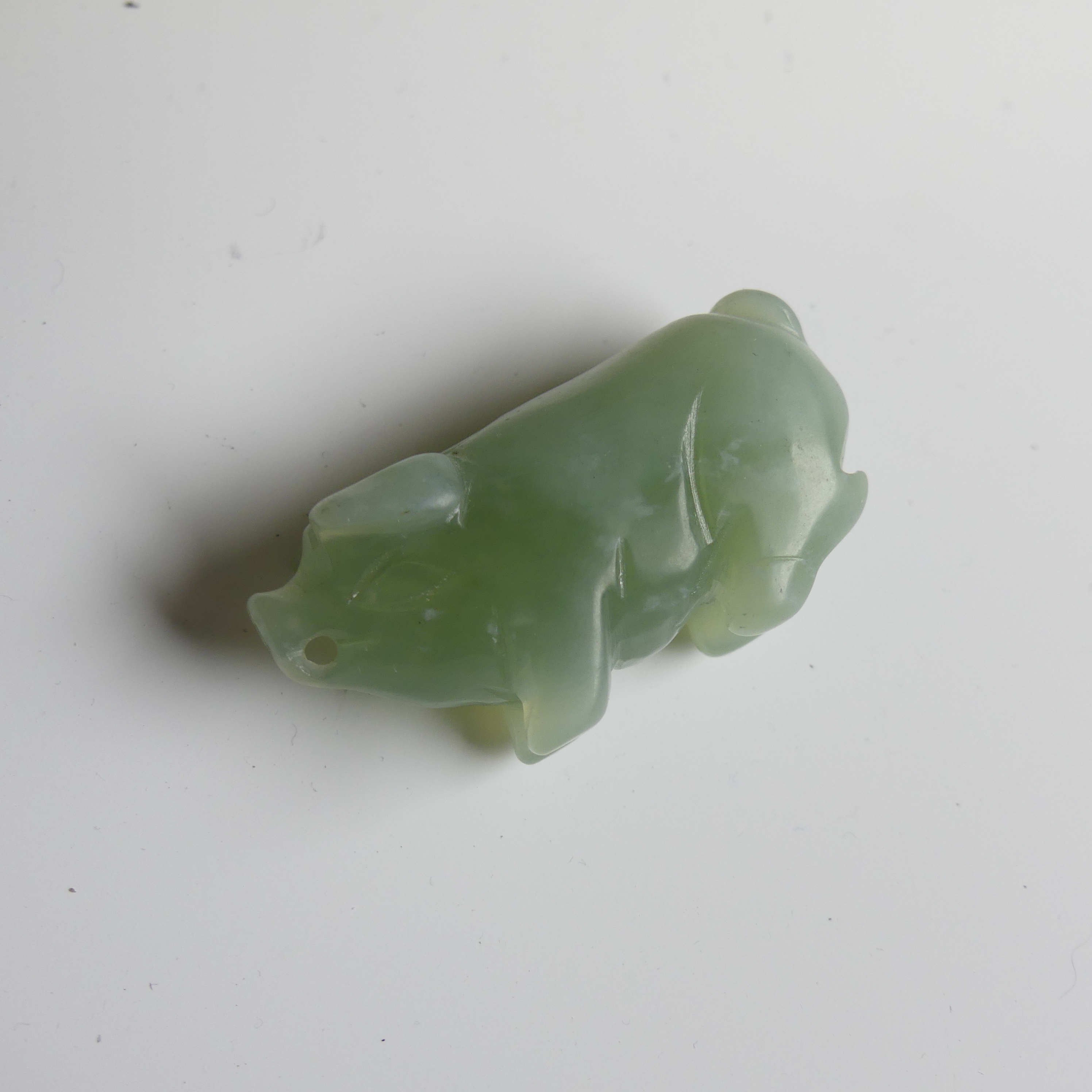 A small quantity of Chinese Jade, to comprise a Tiger Jade recumbent Dog, 8cm x 5cm, together with a - Image 13 of 26