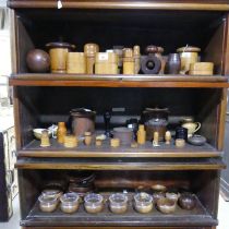 A large quantity of late 19th / early 20th century Treen, including ; string boxes, medicine