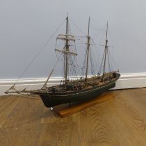 A good antique model of The Three Masted Topsail Schooner 'Result', ''Built in Carrickfergus,