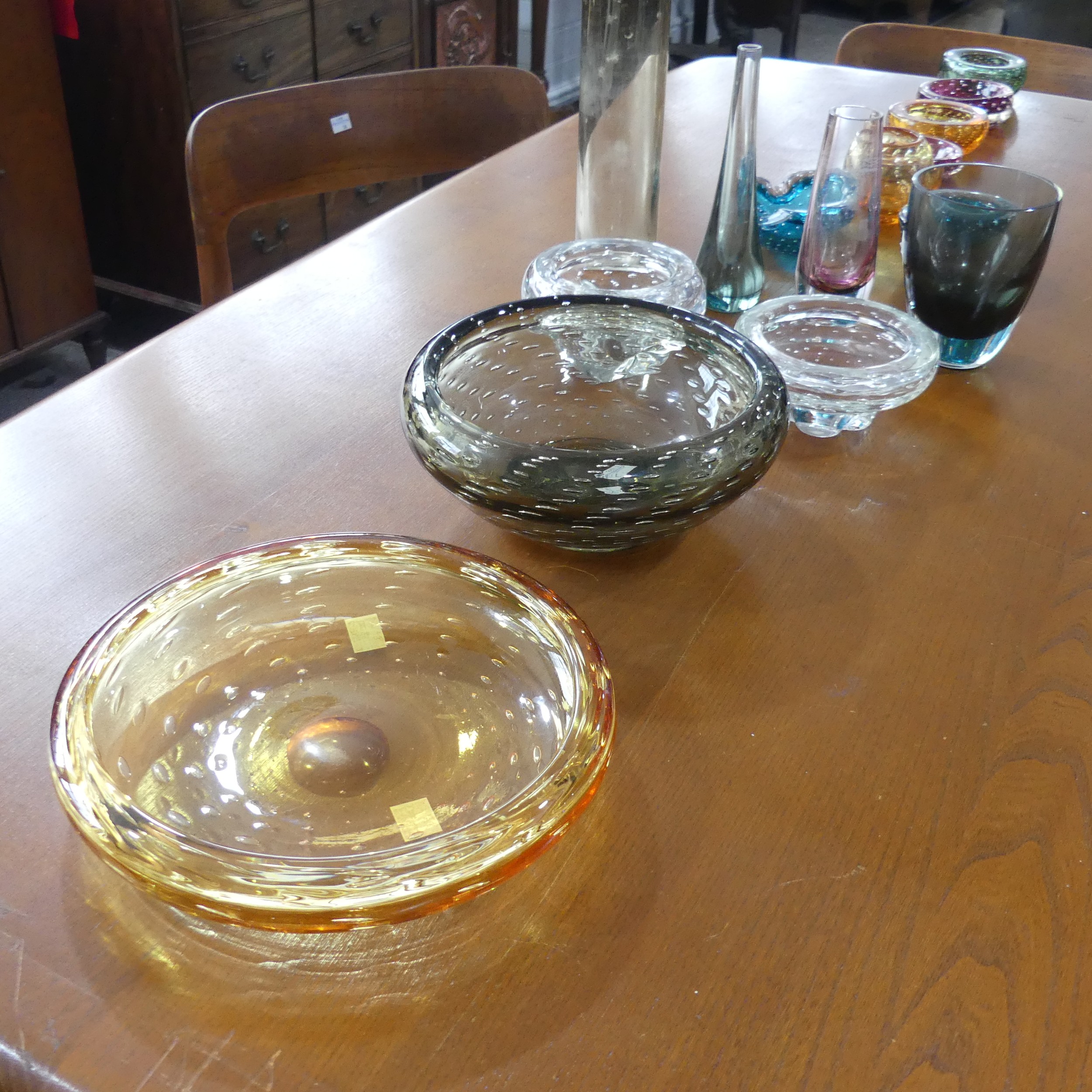 A small quantity of controlled bubble Whitefriars glass Bowls and Ashtrays, the largest being 24 - Image 7 of 7