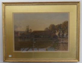 George Frith (19th century), "At Sonning, Berkshire", watercolour, signed lower left, bears label