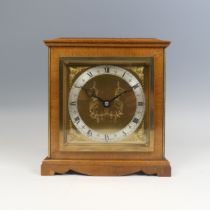 A small mahogany cased Elliott mantle Clock, brass engraved dial stamped 'An Elliott Cock' and 'Made