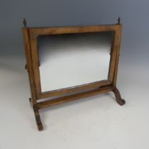 A small antique mahogany dressing table Mirror, W 41 cm x H 39 cm x D 20 cm.