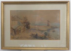 Alfred Leyman (British, 1856-1933), Lynmouth, watercolour, signed lower right, 25cm x 42cm, faded,