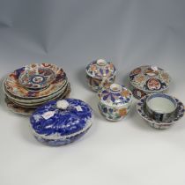 A quantity of antique Japanese Imari and Arita Wares, to comprise a matched pair of 19thC Japanese