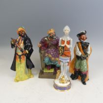 A Royal Doulton character figure 'The Old King' HN2134, together with a Royal Doulton Figure of '