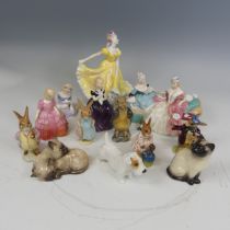 A Royal Doulton Figurine HN2379 'Ninette', together with a quantity of Royal Doulton and Beswick