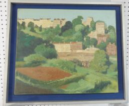 James Bostock RE ARCA, (British, 1917-2006) 'Clifton from Portishead Road' , oil on canvas, signed