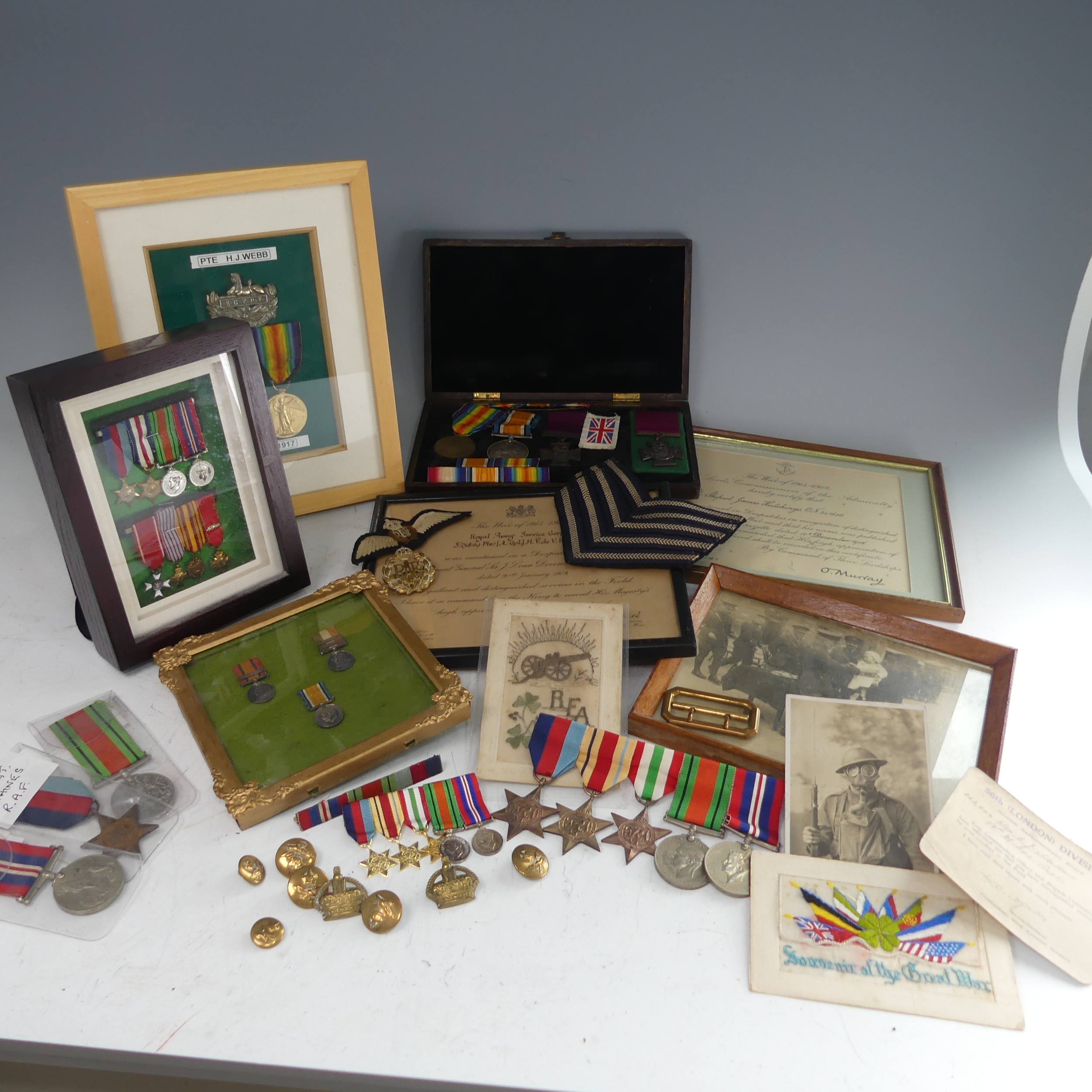 A collection of WW2 medals and memorabilia to a 'FLT. SGT. S. Hains, R.A.F.', RAF Wheaton, including - Image 2 of 8