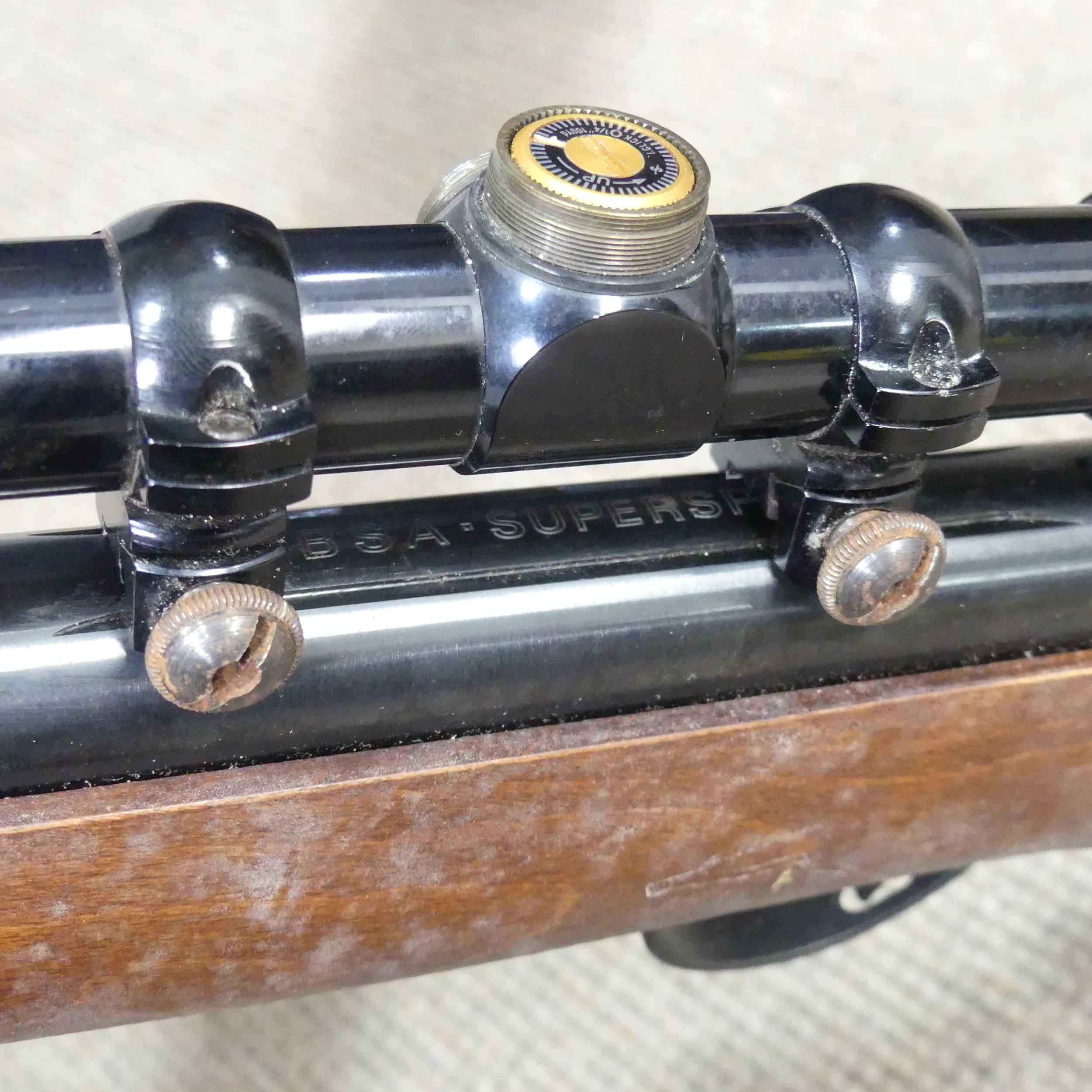 A BSA Supersport .22 Cal Air Rifle, serial no. DS94095, with model 12 original wide angle scope. - Image 5 of 6