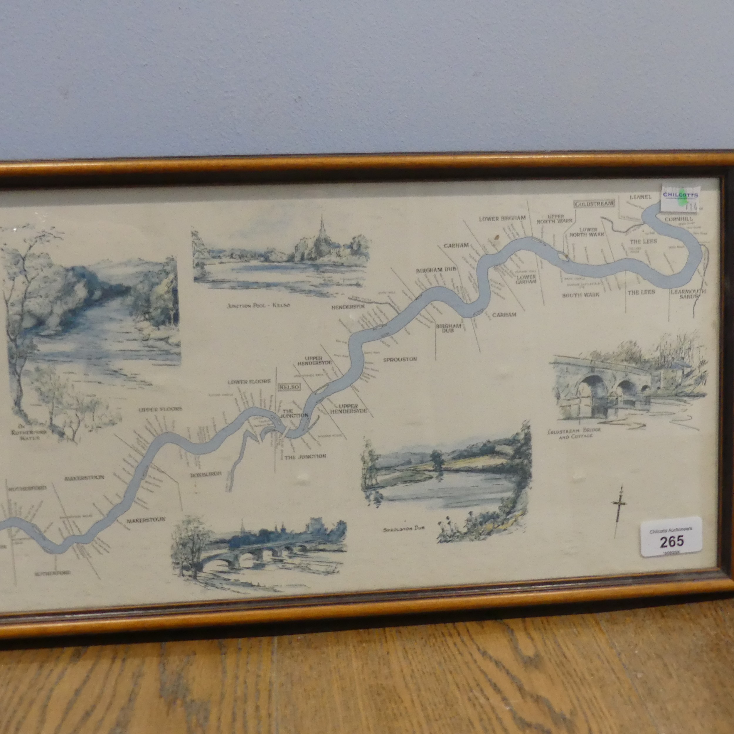 A contemporary Nigel Houldsworth "Fisherman's Map of Salmon Pools on the River Tweed'', together - Bild 3 aus 8