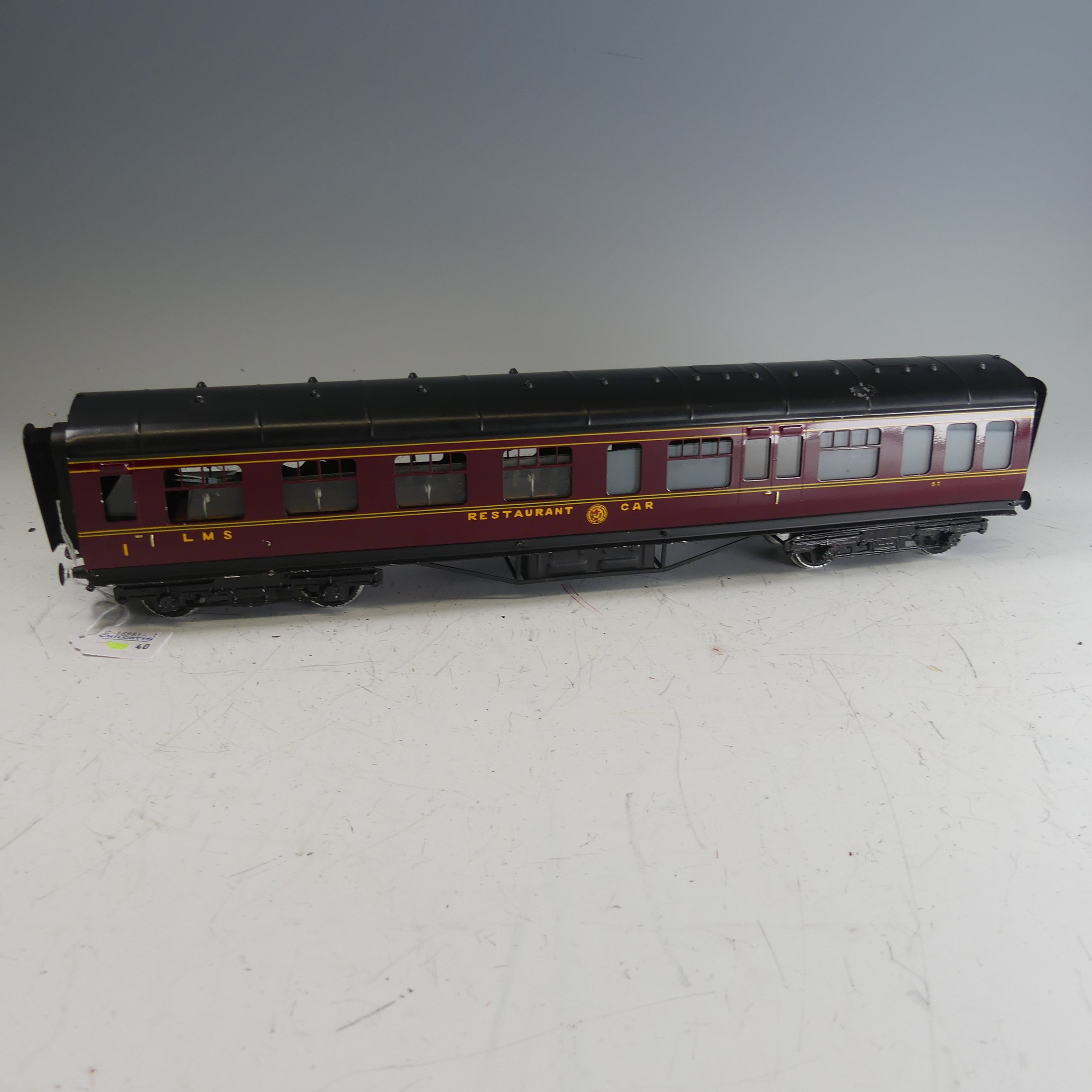 Exley ‘0’ gauge LMS Restaurant Car, in LMS maroon with yellow lettering, No.67. - Image 2 of 10