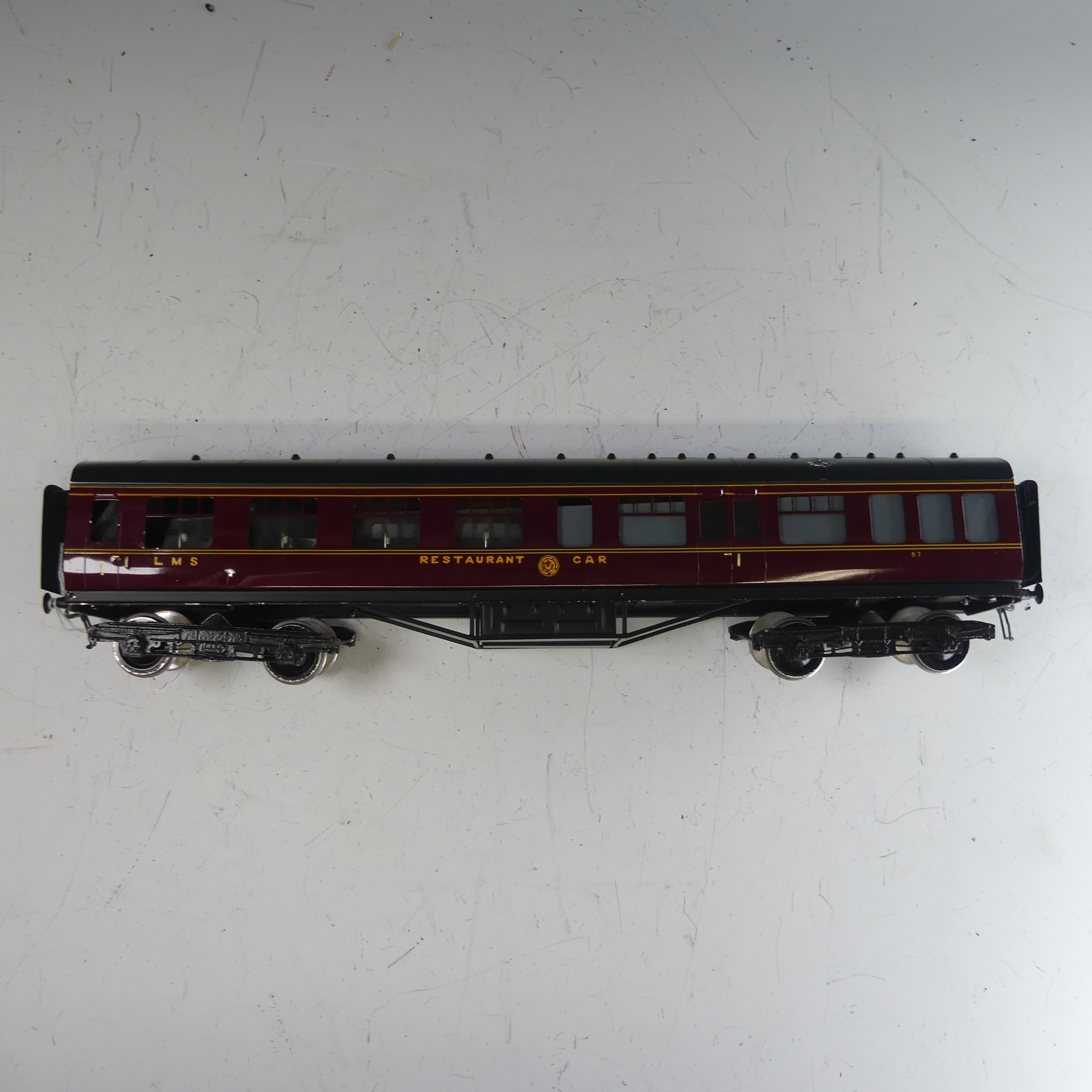 Exley ‘0’ gauge LMS Restaurant Car, in LMS maroon with yellow lettering, No.67. - Image 3 of 10