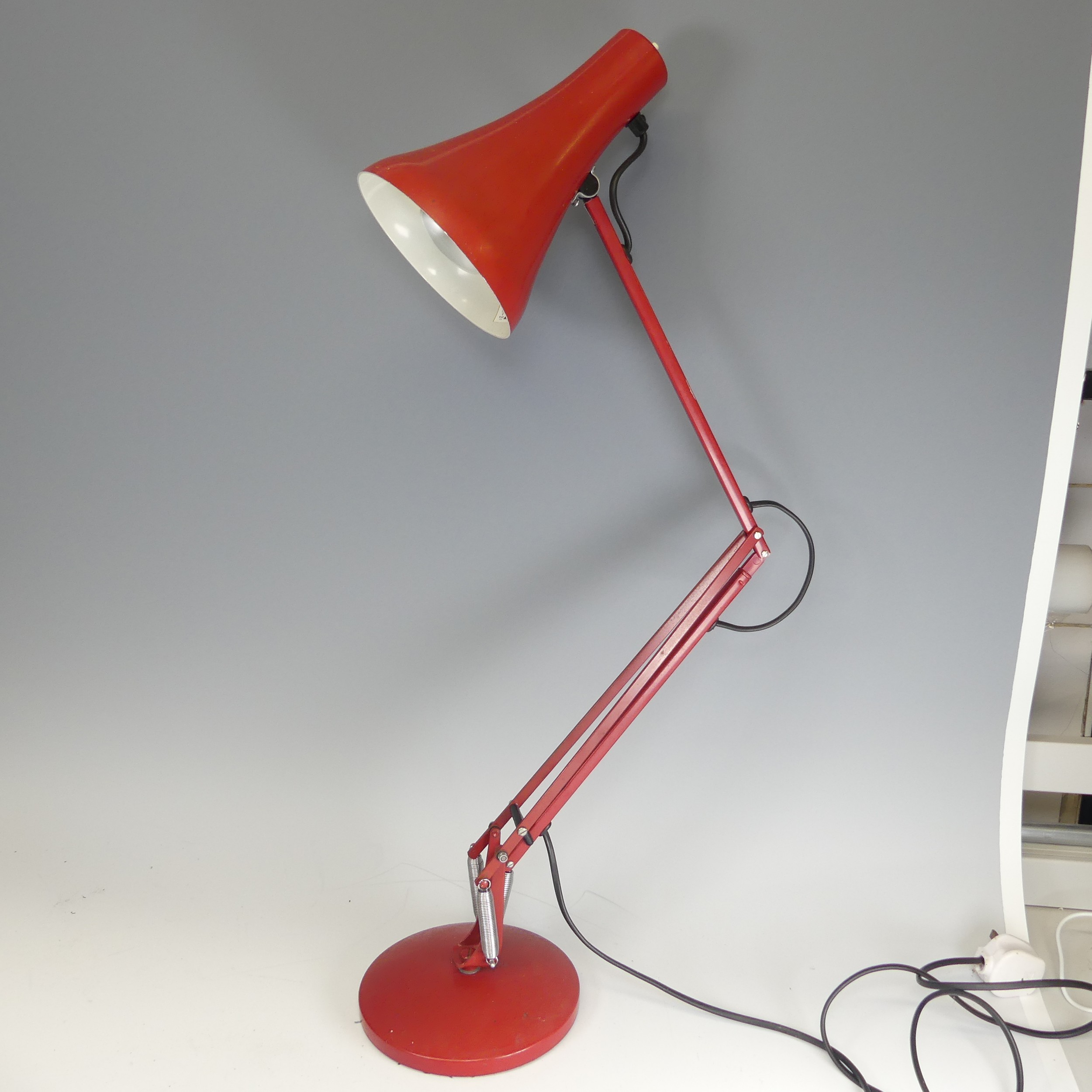 A red Anglepoise desktop Lamp, shade inscribed for Anglepoise, together with a quantity of brass, - Image 8 of 8