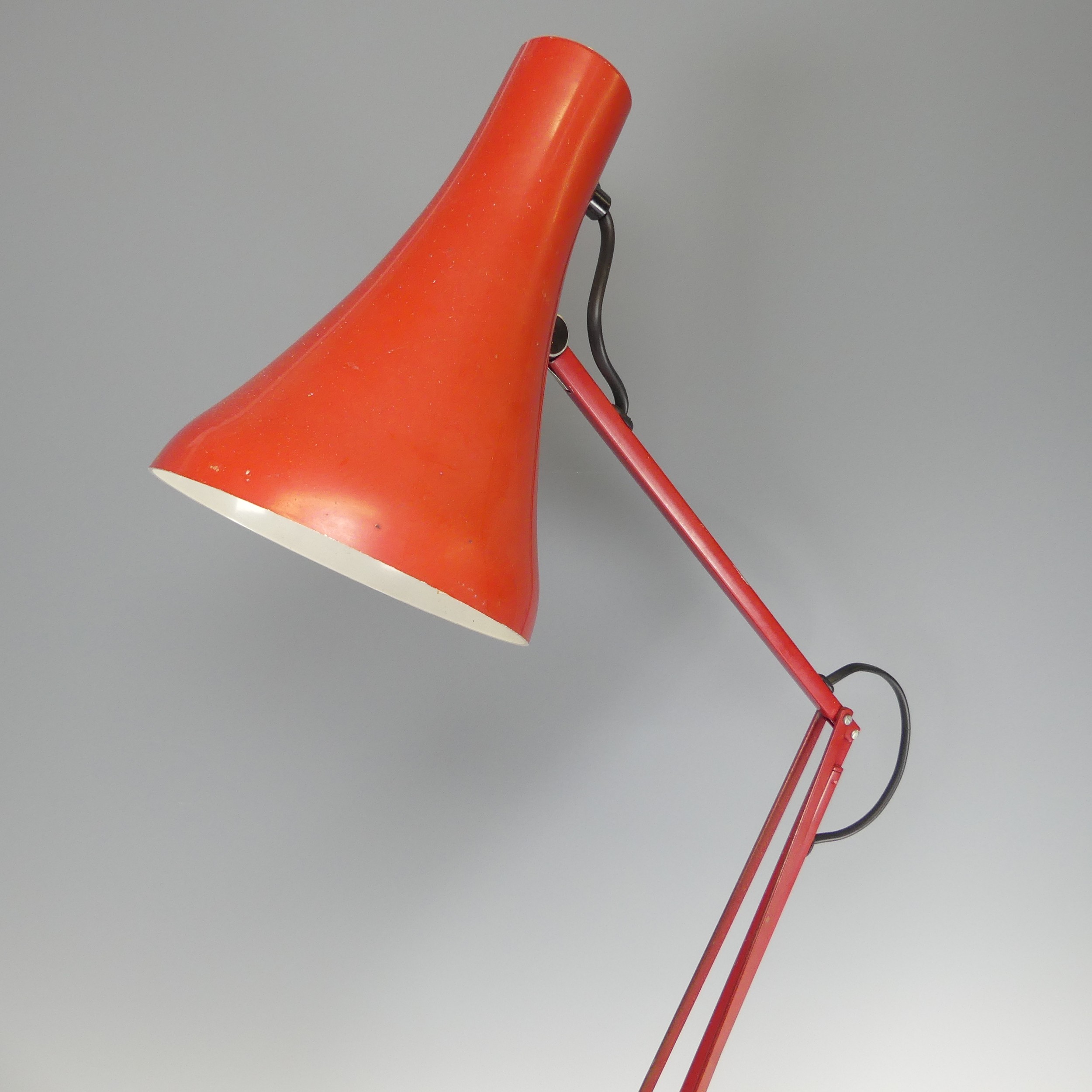 A red Anglepoise desktop Lamp, shade inscribed for Anglepoise, together with a quantity of brass, - Image 7 of 8