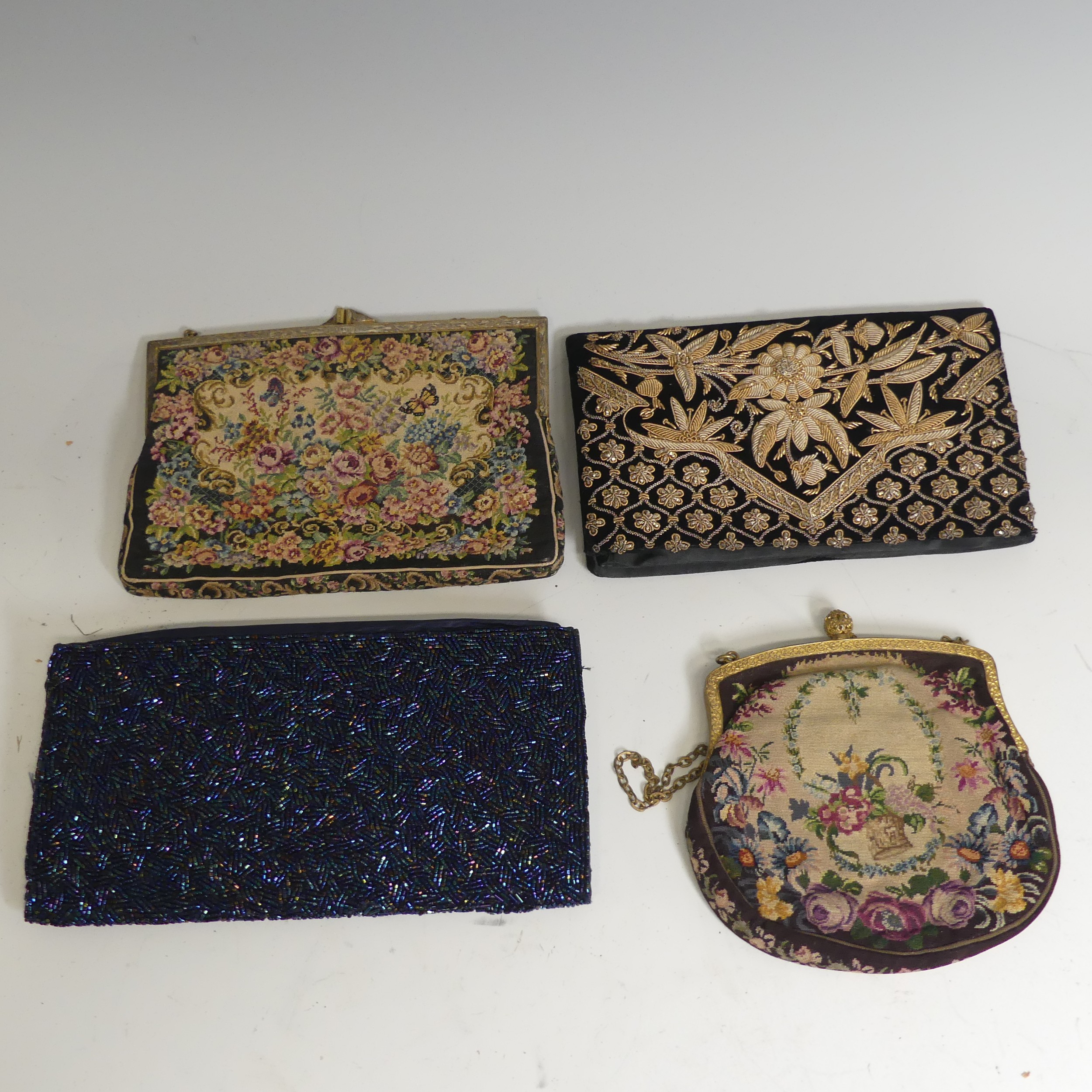 A pair of early 20th century Opera Glasses, together with four lady's vintage evening bags (a lot) - Image 3 of 3