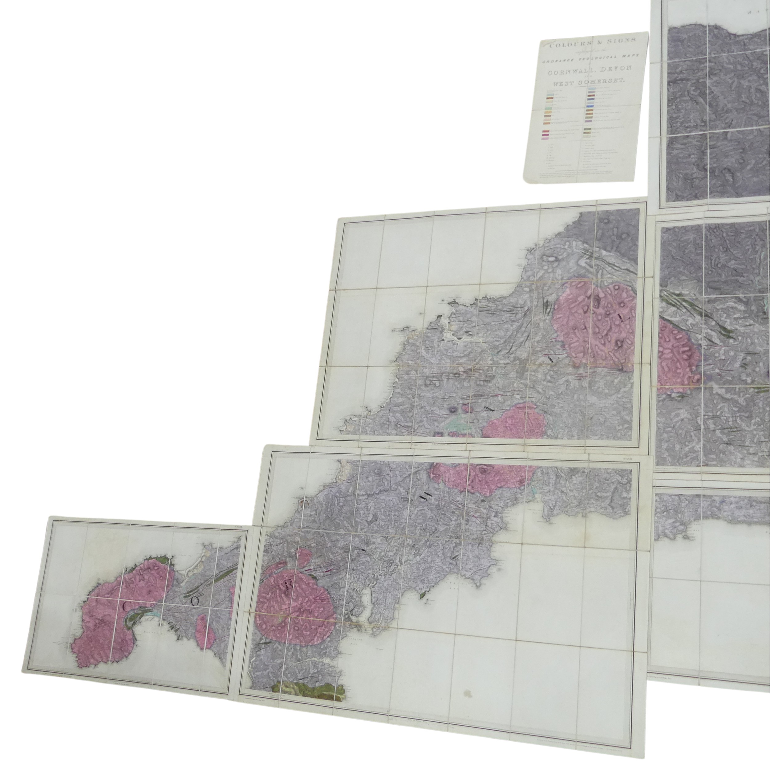 Mudge (Lt. Col. William); Ordnance Geological Survey; thirteen maps relating to Devon, Cornwall - Image 2 of 7