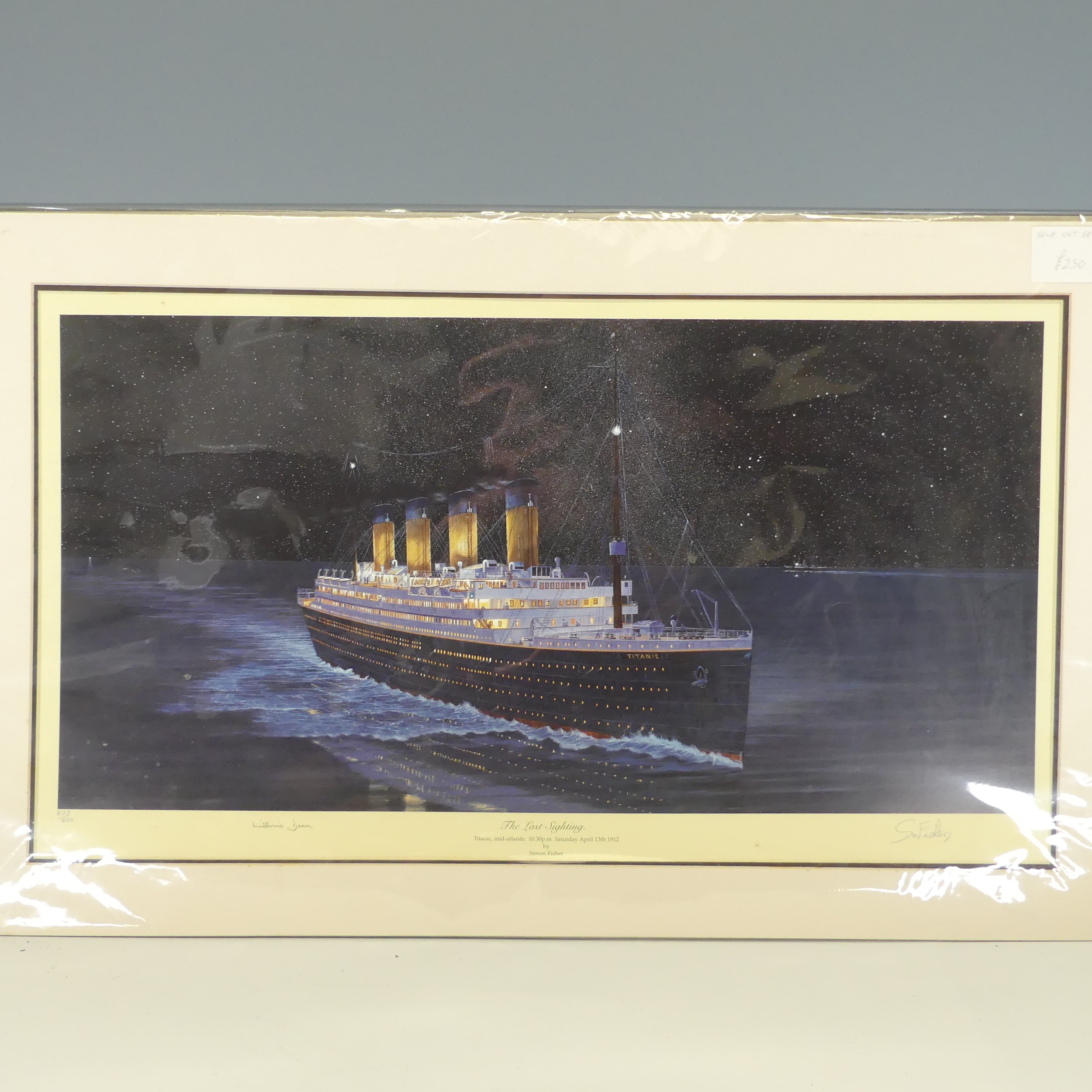 Simon Fisher (British contemporary); a  limited edition Titanic Print, titled ' The Last Sighting, - Bild 2 aus 7