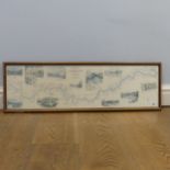 A contemporary Nigel Houldsworth "Fisherman's Map of Salmon Pools on the River Tweed'', together