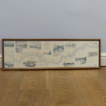 A contemporary Nigel Houldsworth "Fisherman's Map of Salmon Pools on the River Tweed'', together