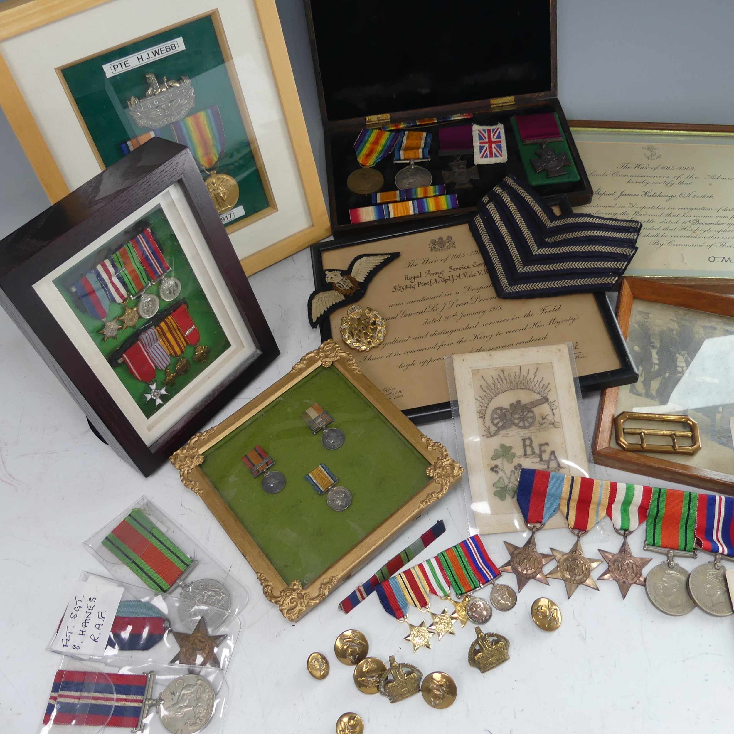 A collection of WW2 medals and memorabilia to a 'FLT. SGT. S. Hains, R.A.F.', RAF Wheaton, including - Bild 6 aus 8